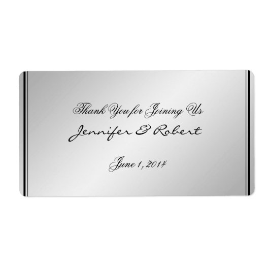 銀エレガンス水ボトルラベル ラベル (正面)