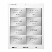 銀エレガンス水ボトルラベル ラベル (フルシート)