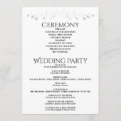 銀エレガントが輝く灰色結婚色 プログラム (裏面)