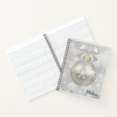 銀エレガントのクリスマスボールオン《写真》ぼけ味 ノートブック (内部)