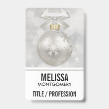 銀エレガントのクリスマスボールオン《写真》ぼけ味