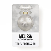 銀エレガントのクリスマスボールオン《写真》ぼけ味