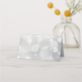 銀エレガントのクリスマスボールオン《写真》ぼけ味 プレイスカード (裏面)