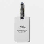 銀エレガントのクリスマスボールオン《写真》ぼけ味 ラゲッジタグ (裏面縦)