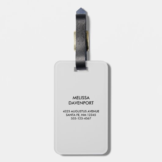 銀エレガントのクリスマスボールオン《写真》ぼけ味 ラゲッジタグ (裏面縦)