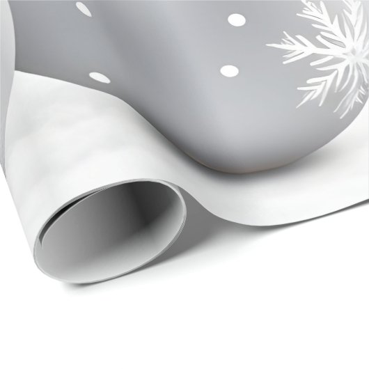 銀エレガントクリスマスボール枝の休日 ラッピングペーパー (ロールコーナー)