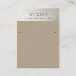 銀エレガントク素朴ラフトネックレス表示装置 名刺