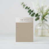 銀エレガントク素朴ラフトネックレス表示装置 名刺 (スタンド正面)