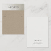 銀エレガントク素朴ラフトネックレス表示装置 名刺 (正面/裏面)