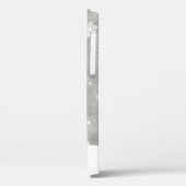 銀エレガントグリッタークリスマススノーフレークパターン Case-Mate iPhoneケース (裏面 / 左)