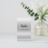 銀エレガントグリッターサロン紹介カード 紹介カード (スタンド正面)