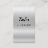 銀エレガントグリッターサロン紹介カード 紹介カード (正面)