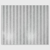 銀エレガントグリッターシックストライプ包装紙 ラッピングペーパー (フラット)