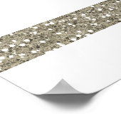 銀エレガントグリッターフェイク10テーブル座席表 ポスター (角)