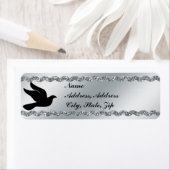 銀エレガントグリッター住所 シール (インサイチュ)