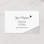 銀エレガントグリッター勾配円枠 名刺 (裏面)