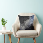 銀エレガントグリッター勾配抽象芸術 クッション (椅子)