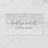 銀エレガントグリッター名刺 名刺 (正面)