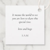 銀エレガントグリッター名Sweet sixteen感謝してい フェイバータグ (裏面)