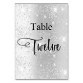 銀エレガントグリッター書道テーブル12 12 テーブルナンバー (裏面)