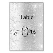 銀エレガントグリッター書道表1 テーブルナンバー (正面)