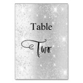 銀エレガントグリッター書道表2 テーブルナンバー (正面)