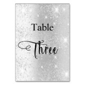 銀エレガントグリッター書道表3 テーブルナンバー (正面)