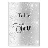 銀エレガントグリッター書道表4 4 テーブルナンバー (正面)