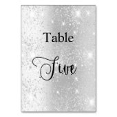 銀エレガントグリッター書道表5 5 テーブルナンバー (裏面)