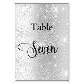 銀エレガントグリッター書道表7 7 テーブルナンバー (正面)