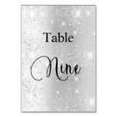 銀エレガントグリッター書道表9 9 テーブルナンバー (裏面)
