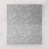 銀エレガントグリッター確認又は洗礼 プレイスカード (内部開封)