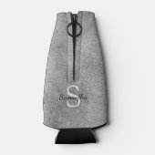 銀エレガントグリッター箔スパークルモノグラム ボトルクーラー (裏面)