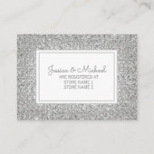 銀エレガントグリッター結婚登録簿 エンクロージャーカード (正面)