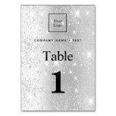 銀エレガントグリッター表番号ロゴカフェ テーブルナンバー (裏面)