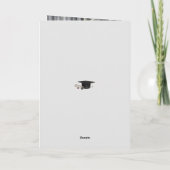 銀エレガントグリッター2022年写真卒業 カード (裏面)