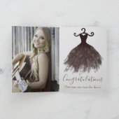 銀エレガントグリッター2022年写真卒業 カード (内部)