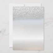 銀エレガントグリッター《写真》ぼけ味バチェロレッテ 招待状 (裏面)