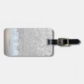 銀エレガントグリッター《写真》ぼけ味乾燥 ラゲッジタグ (正面横)