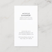 銀エレガントグリッターIIの白いエンブレム 名刺 (裏面)