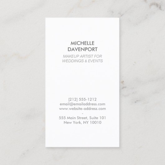 銀エレガントグリッターIIの白いエンブレム 名刺 (裏面)