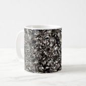 銀エレガントスタイリッシュ黒金属箔 コーヒーマグカップ (正面左)