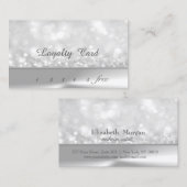 銀エレガントスタイリッシュ《写真》ぼけ味ロイヤリティカード ロイヤリティカード (正面/裏面)