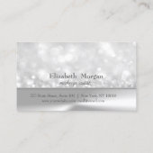 銀エレガントスタイリッシュ《写真》ぼけ味ロイヤリティカード ロイヤリティカード (裏面)