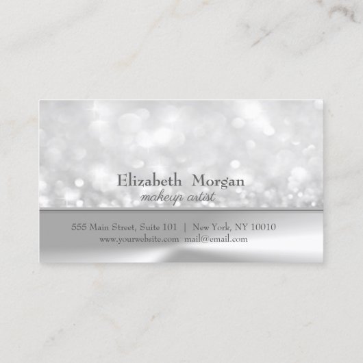 銀エレガントスタイリッシュ《写真》ぼけ味ロイヤリティカード ロイヤリティカード (裏面)