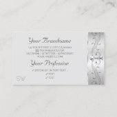 銀エレガントダイヤ華美ズモノグラム 名刺 (裏面)