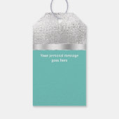 銀エレガントティール(緑がかった色)の結婚恩恵 ギフトタグ (裏面)