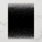 銀エレガントディスコボールレッズパーティー誕生日 箔招待状 (裏面)