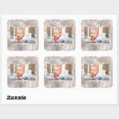 銀エレガントバラ金ゴールドの雪のカスタム結晶の写真 スクエアシール (シート)