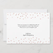 銀エレガントバラ金ゴールド紙吹雪 サンキューカード (裏面)